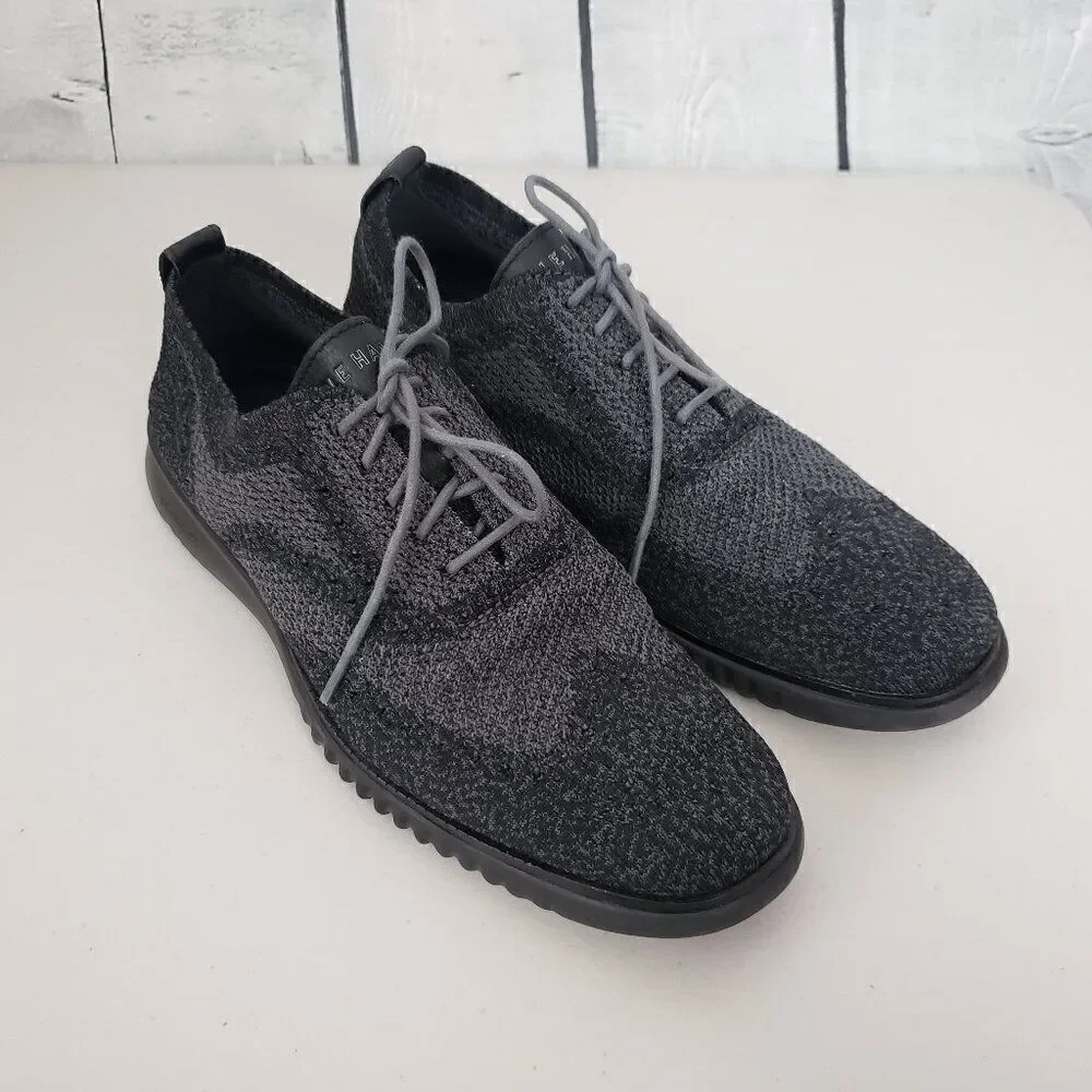 Cole Haan 2.Zerogrand Stitchlite Oxford Sneaker Dress Shoes Mens Size 9.5 Black